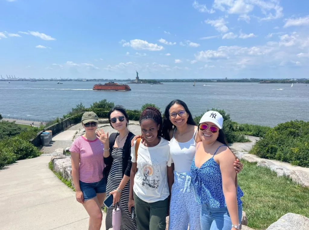 Au Pairs and their LAR visit Governors Island in NYC